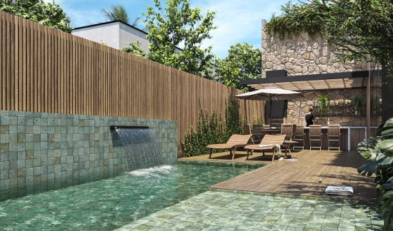 Piscina; quiosque; bar