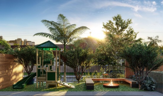 Play ground; fire place