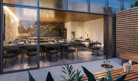 Espaço gourmet; horta